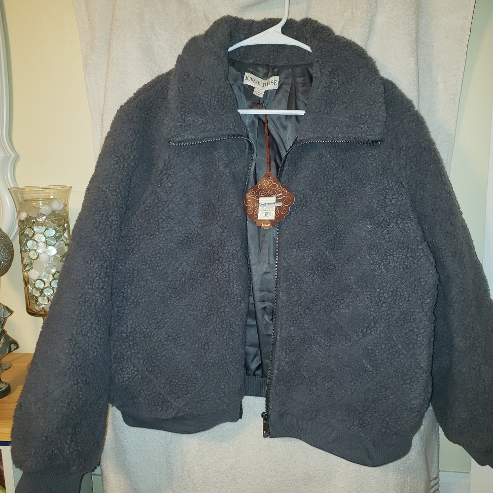 L gray coat